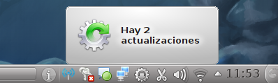 Icono de alerta de apper para las actualizaciones de software