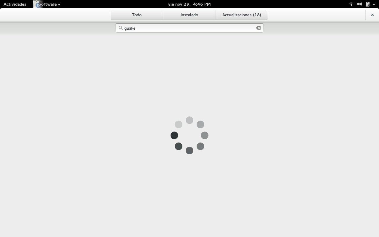 Pantallazo de gnome-software buscando en todo